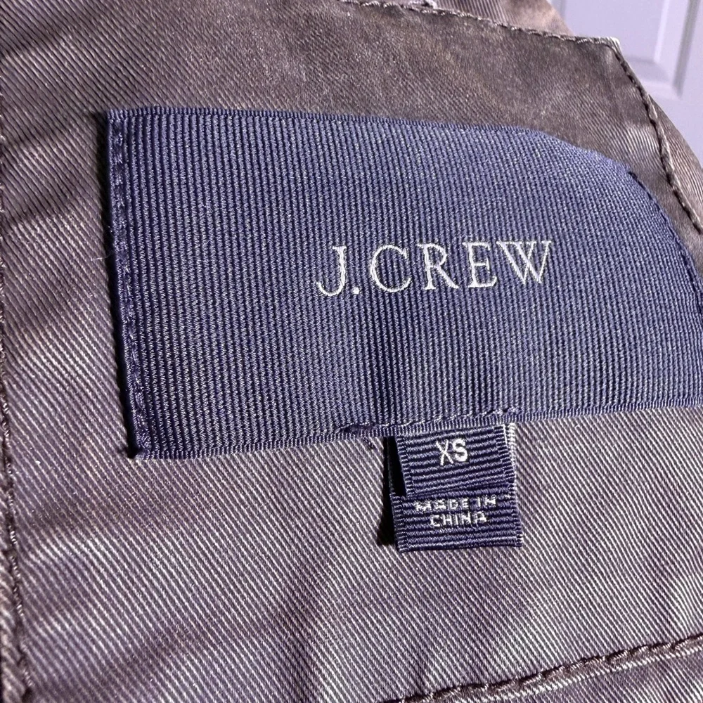 J.Crew The Downtown Waxed Cotton Moss Green Military Field Jacket Womens Sz XS - Picture 6 of 8
